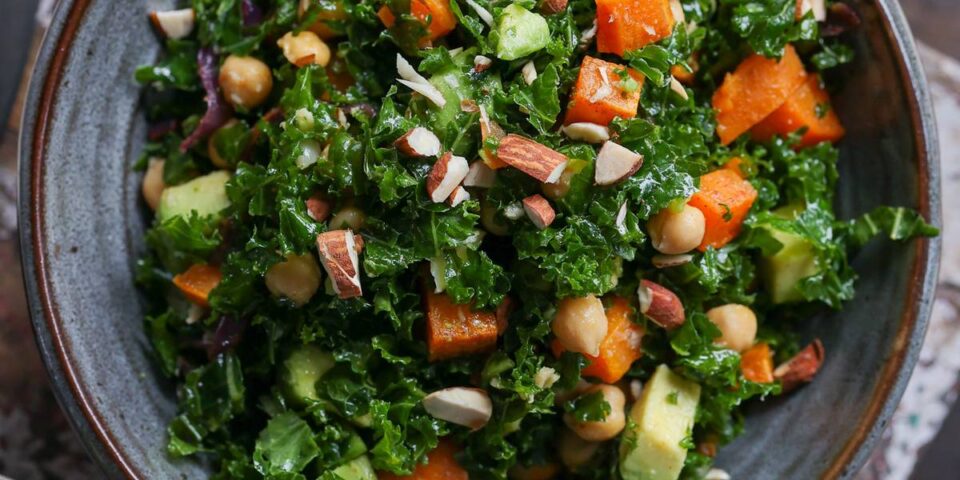 Roasted Sweet Potato & Kale Salad