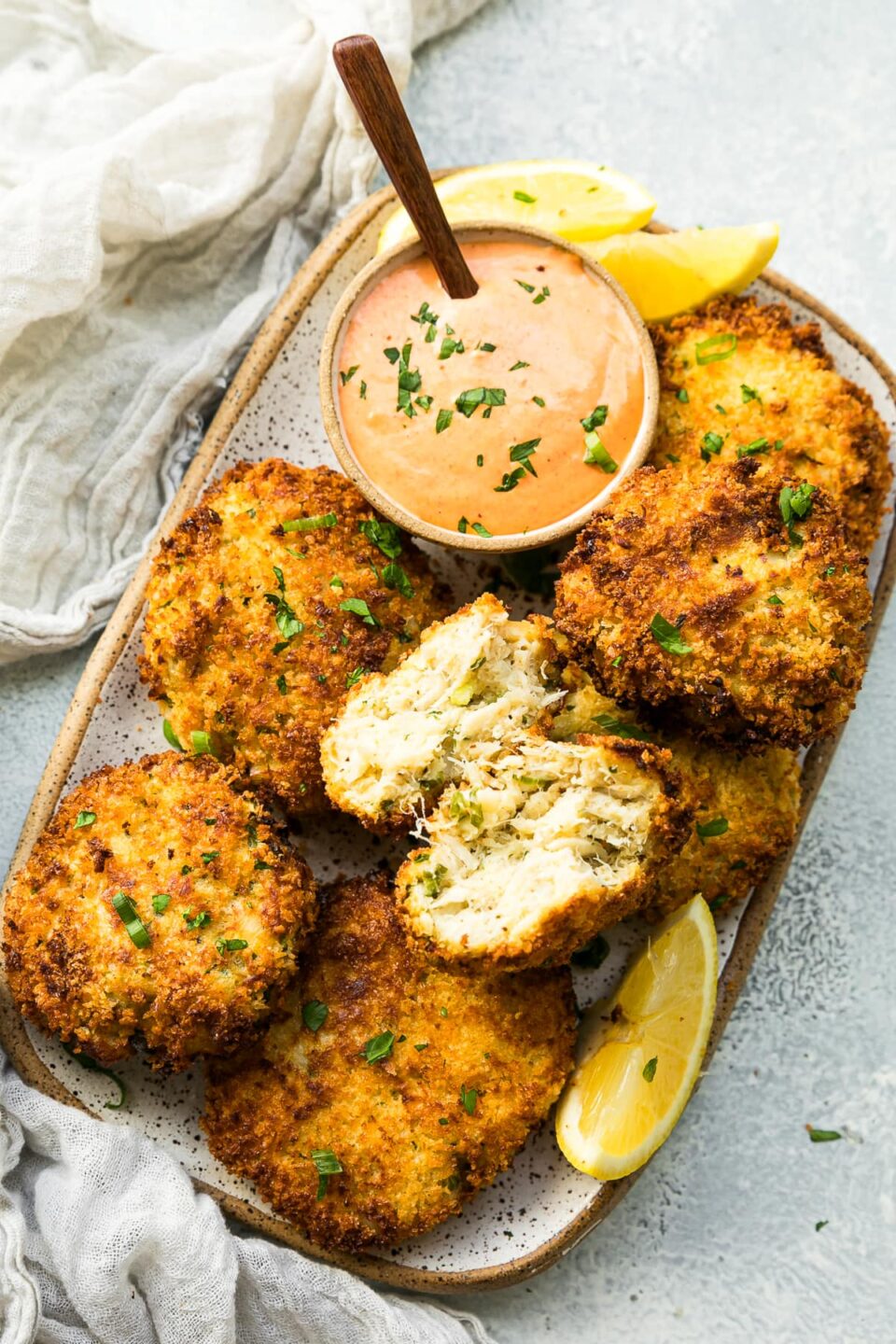 Fish Cakes with Roasted Pepper Sauce