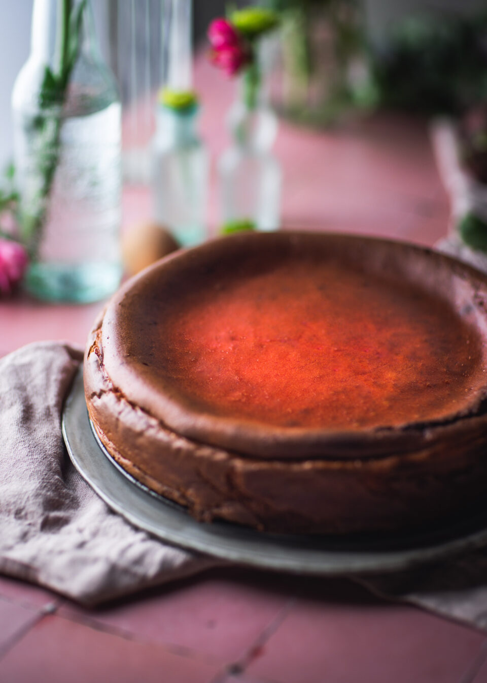 Beet Burnt Basque Cheesecake