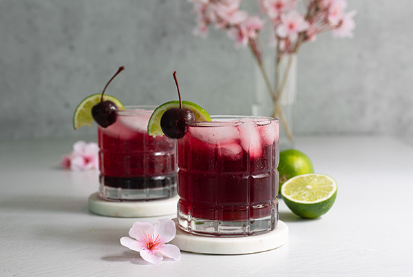 Cherry Blossom Gin and Tonic