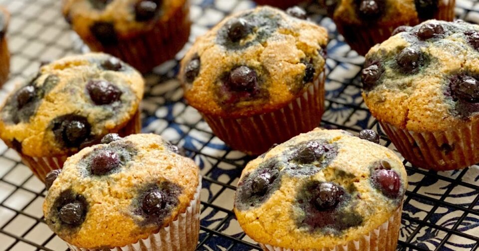 Blueberry Oat Bran Muffins