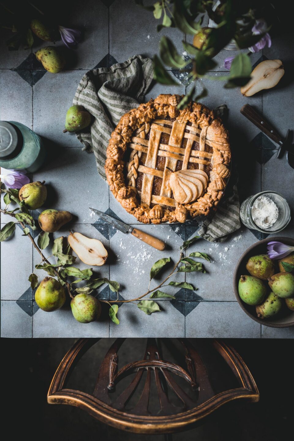 Maple Miso Pear Pie