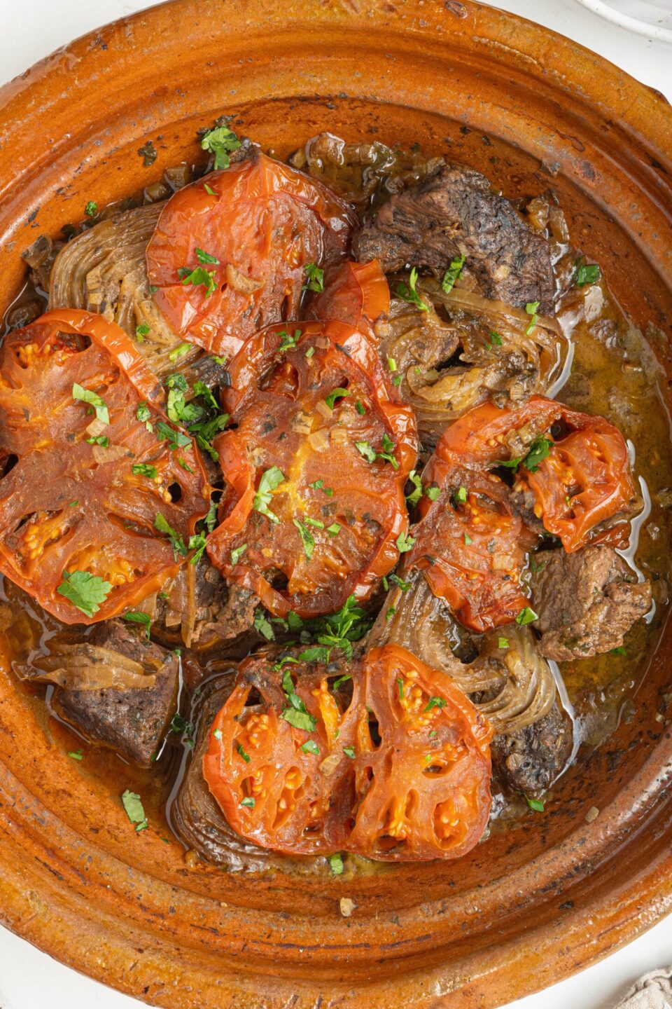 a Moroccan beef tagine