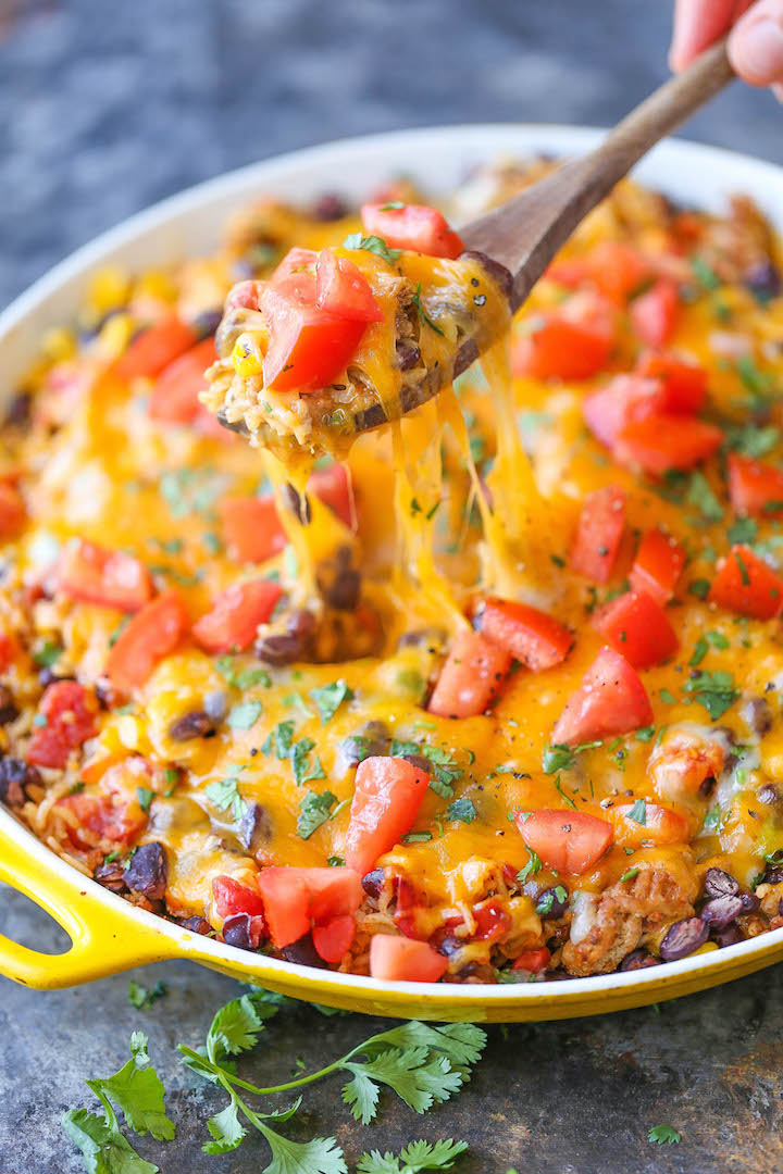 One Pot Mexican Beef and Rice Casserole