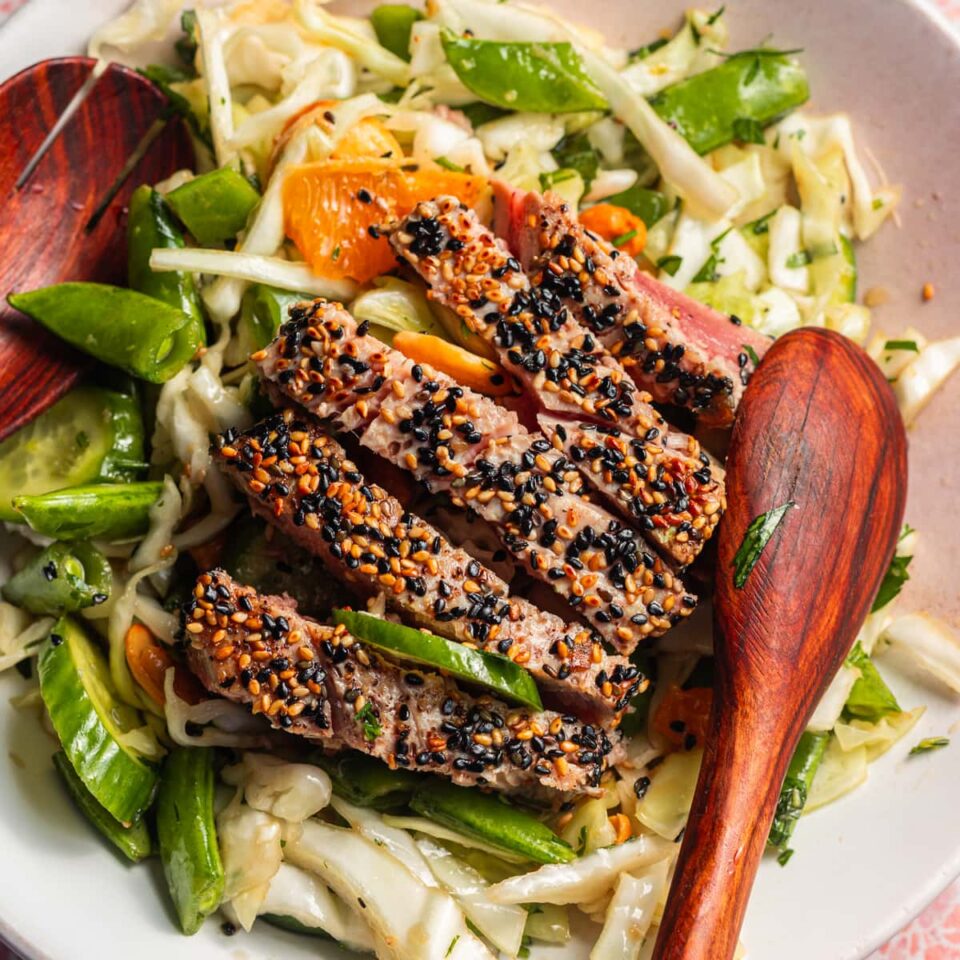 Seared Tuna Salad with Ginger-Lime Dressing