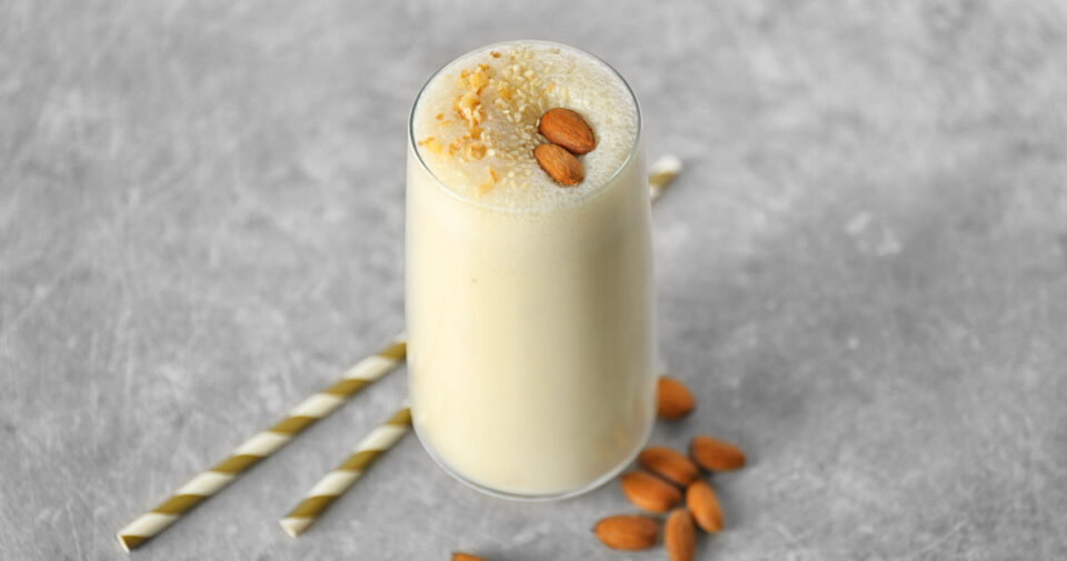 Moroccan Almond Milkshake with Orange Flower Water