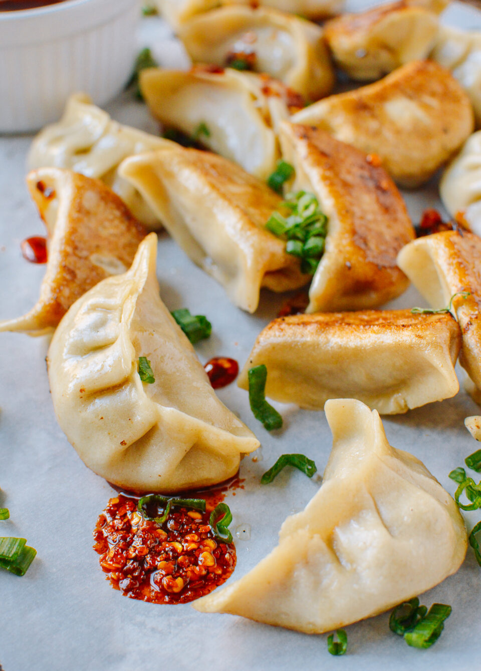 Chinese Chicken Dumplings with Shiitake Mushrooms