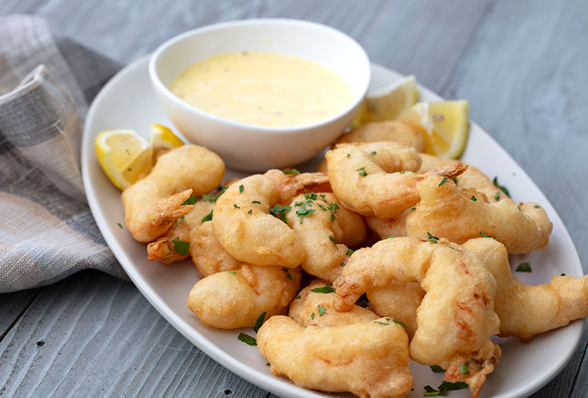 Crispy Fried Shrimp With Meyer Lemon Aioli