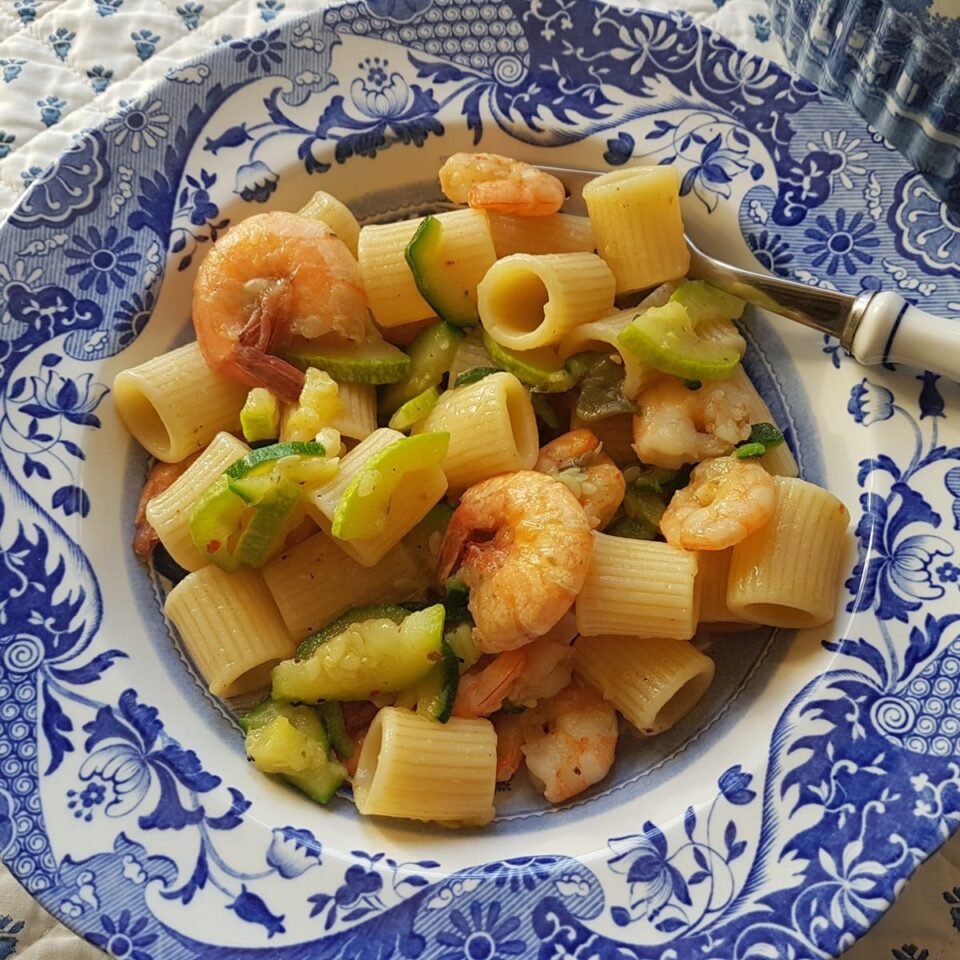 Pasta with Zucchini and Shrimp