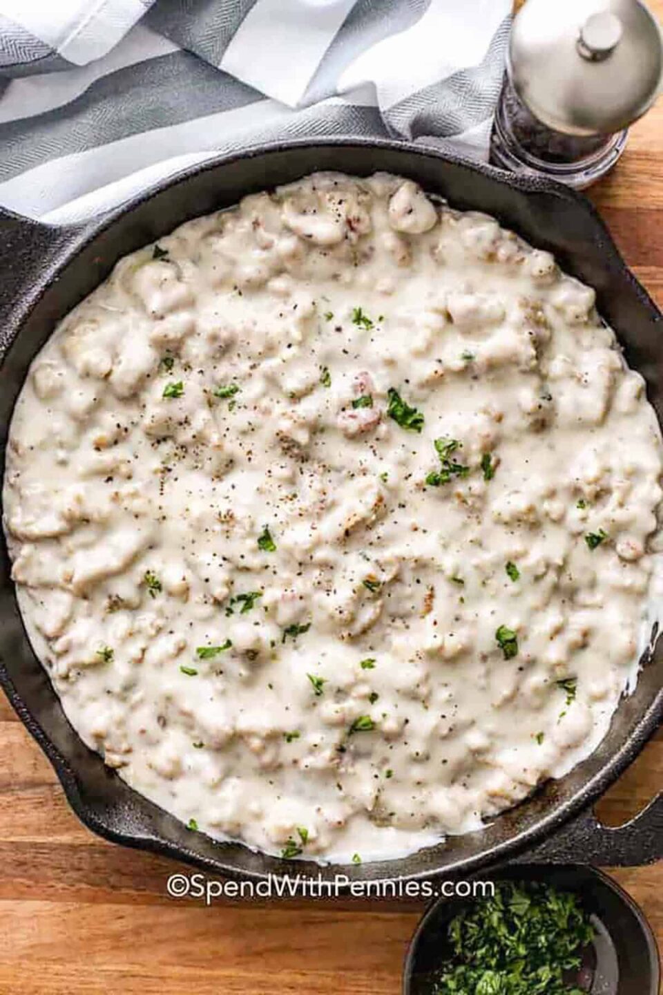 Sausage Gravy in a pan