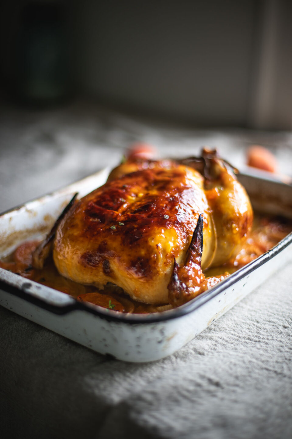 Roast Chicken with an Apricot Habanero Glaze