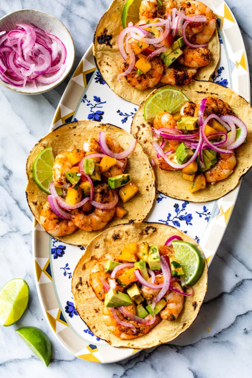 Grilled Shrimp Tacos with Peach Salsa