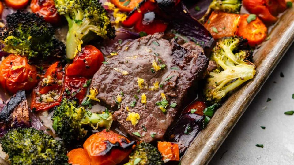 Italian Sheet Pan Steak and Veggies