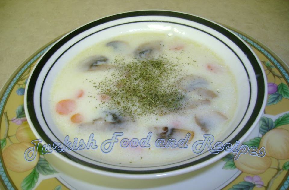 Mushroom Soup with Chicken (Tavuklu Mantar Corbasi)