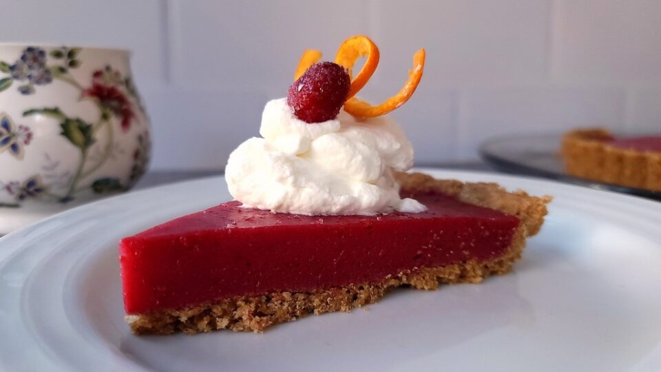 Cranberry Orange Tart with a Spelt Crust