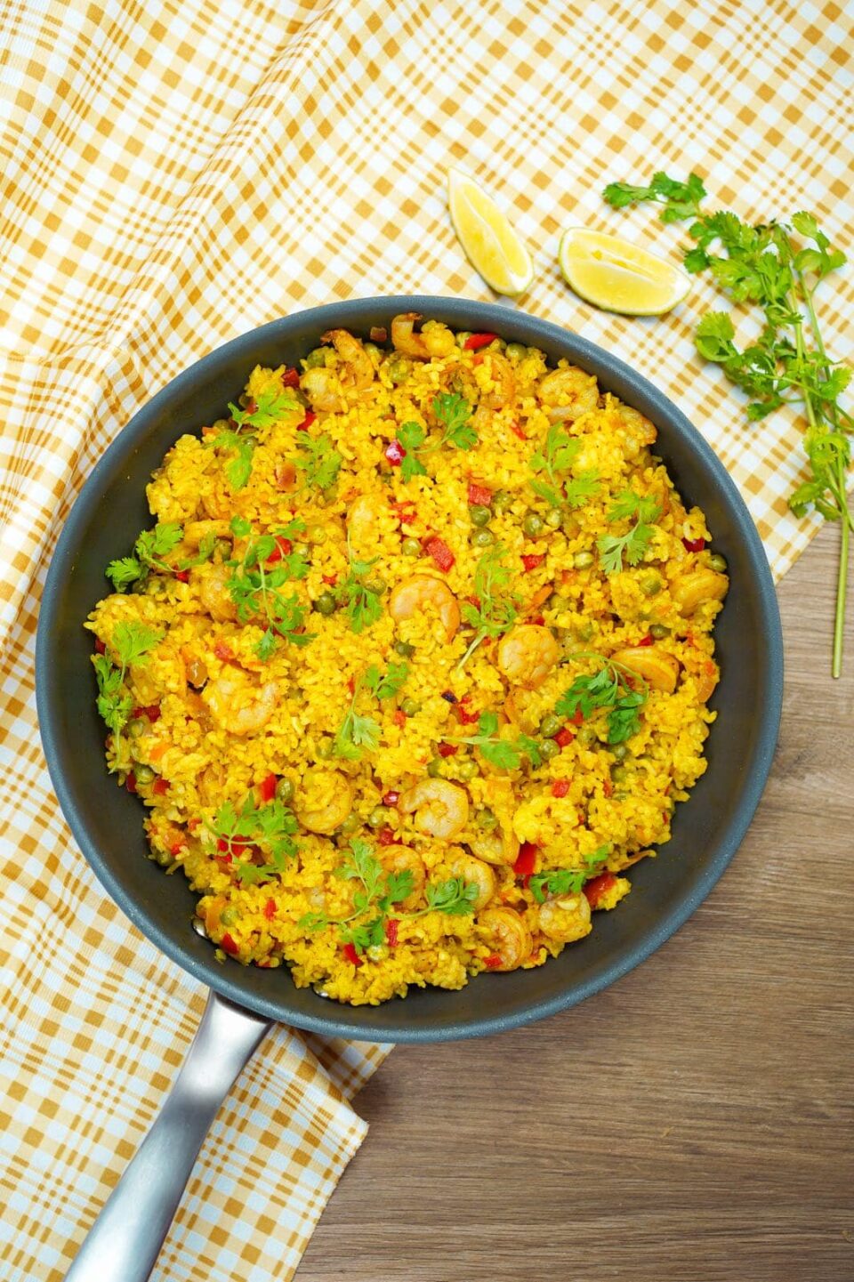 Arroz con Camarones: Peruvian Shrimp and Yellow Rice