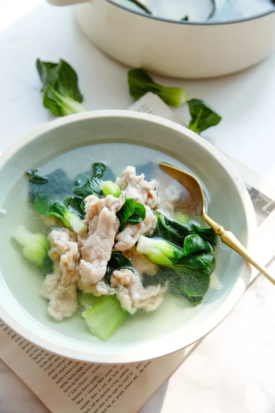 bok choy and pork soup