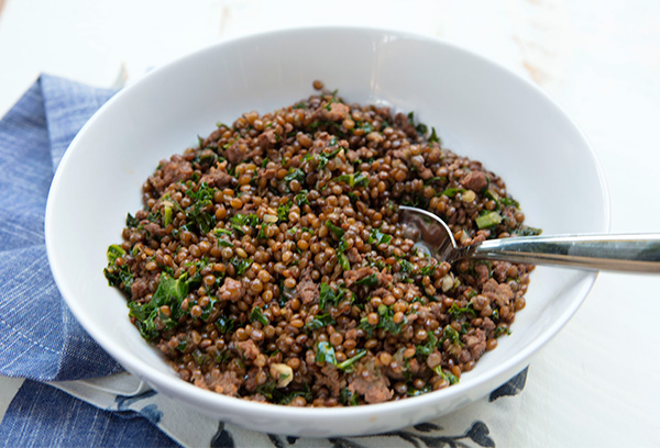 Braised Umbrian Lentils With Sausage & Kale