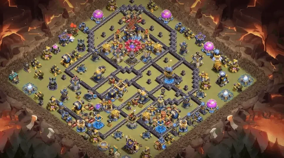 TH18 War Base #001 – Anti 3 Star Layout + Link 2026 base layout
